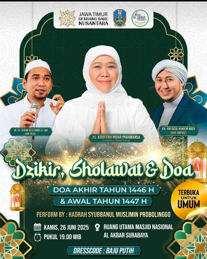 Pemprov Jatim Gelar Dzikir, Shalawat, Doa Akhir Tahun dan Awal Tahun Baru Islam
