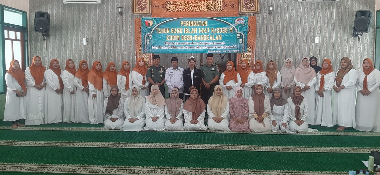 Peringati Tahun Baru Islam 1447 H, Kodim 0829/Bangkalan gelar Tausiah dan Doa Bersama
