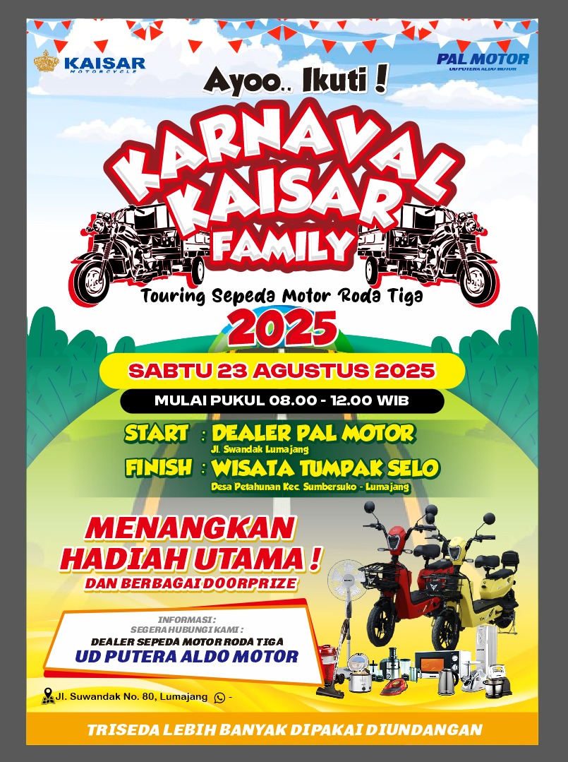 Meriahkan Agustusan, Kaisar Triseda Gelar Karnaval Touring Wisata