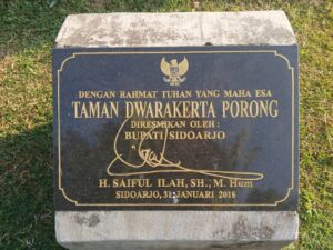 Prasasti Peresmian Taman