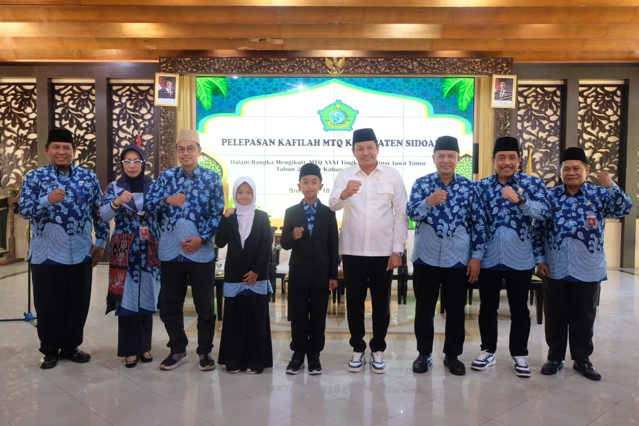 Pemkab Sidoarjo Lepas 54 Kontingen MTQ ke-XXXI Tahun 2025, Target Rebut Kembali Juara Umum