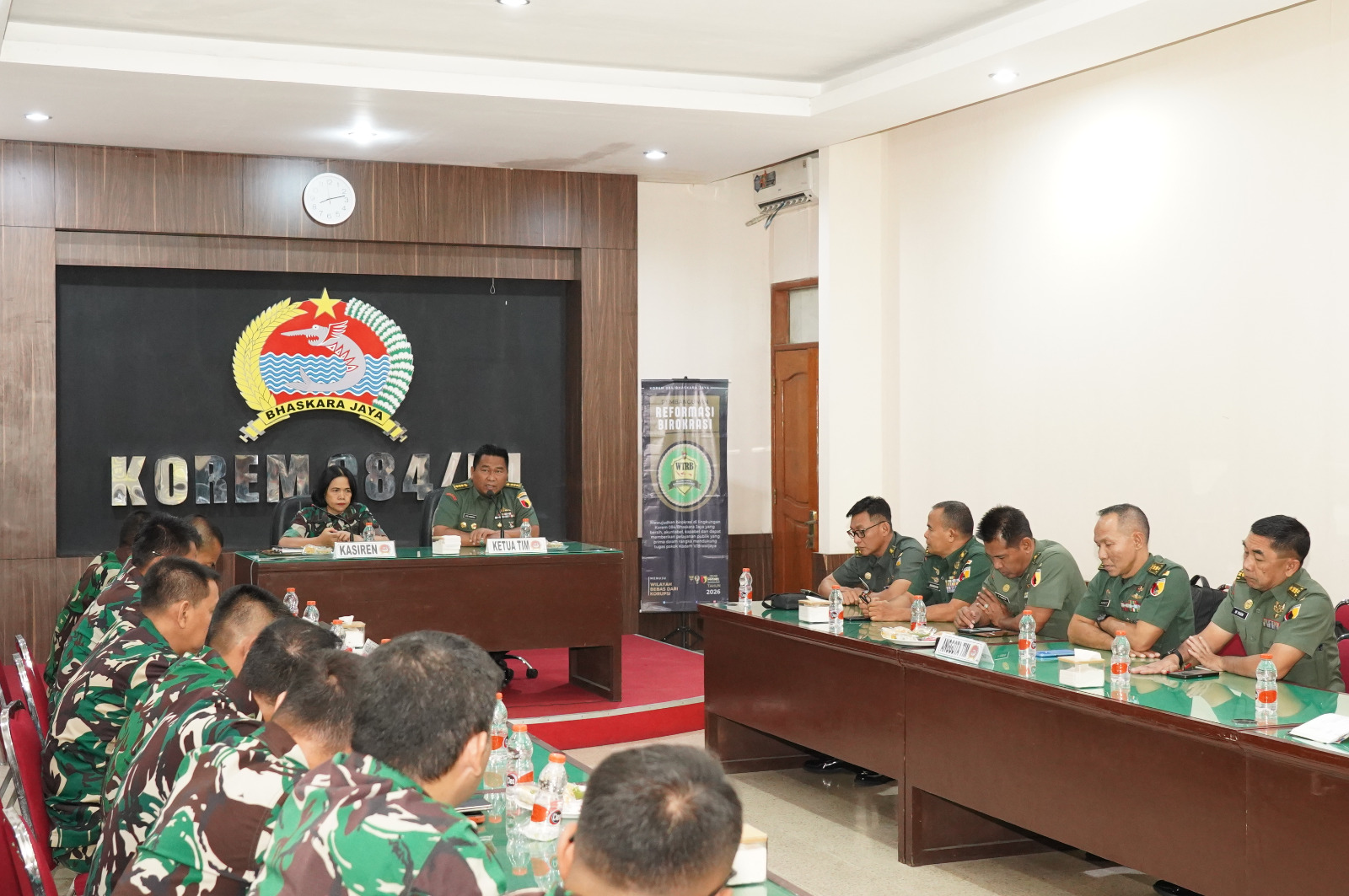 Danrem 084/Bj Sambut Kedatangan Tim Audit Inspektorat Kodam V/Brawijaya