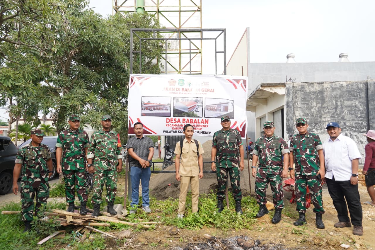 Danrem 084/Bhaskara Jaya Tinjau Lokasi Pembangunan Gerai Koperasi Desa di Sumenep