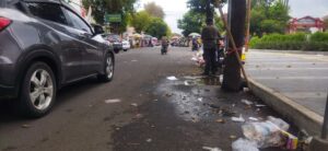 Inilah penampakan sampah yang terjadi setiap CFD di Alun-alun  kota Lumajang
