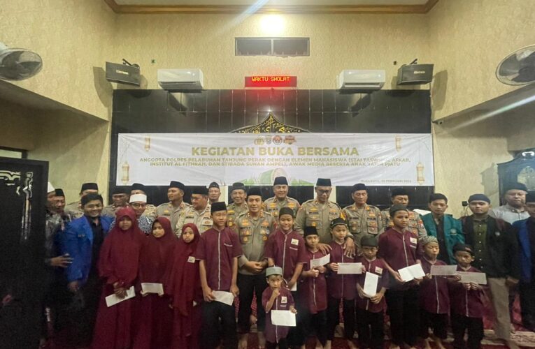 Polres Pelabuhan Tanjung Perak Buka Puasa Bersama Insan Pers dan Santuni Anak Yatim