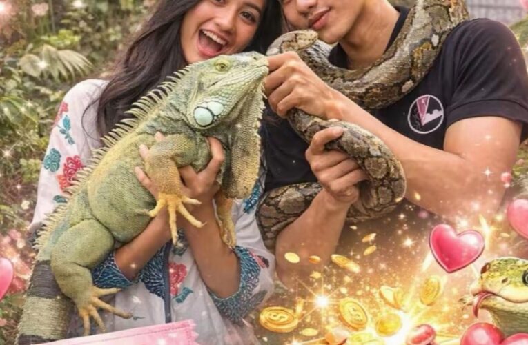 Valentine Seru Bareng Reptil di KBS Surabaya