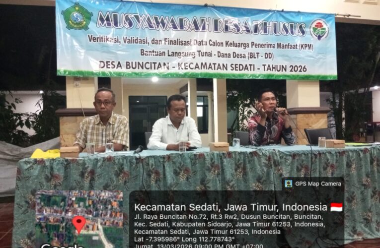 Musyawarah Desa Penetapan KPM BLT Dana Desa Tahun 2026