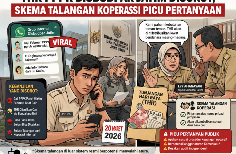 THR PPPK Disbudpar Jatim Disorot, Skema Talangan Koperasi Picu Pertanyaan