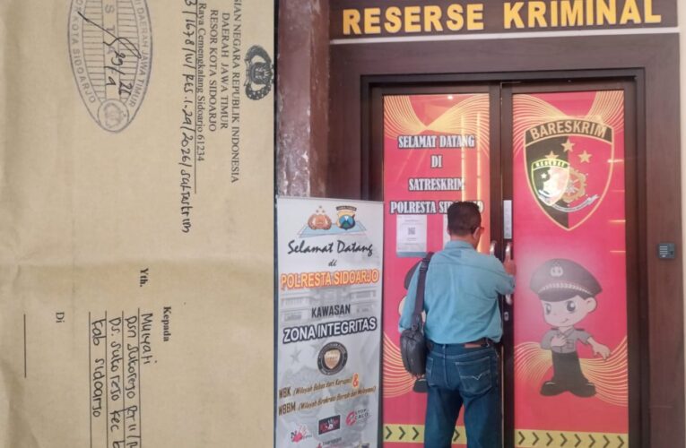 Turmiko Hari Karjadi : Resort Penyidik Reskrim Polresta Sidoarjo, Diduga Ada “Unsur Pemaksaan Pasal Yang Disisipkan” Terkait Polemik Informasi “HOAX”!!!*