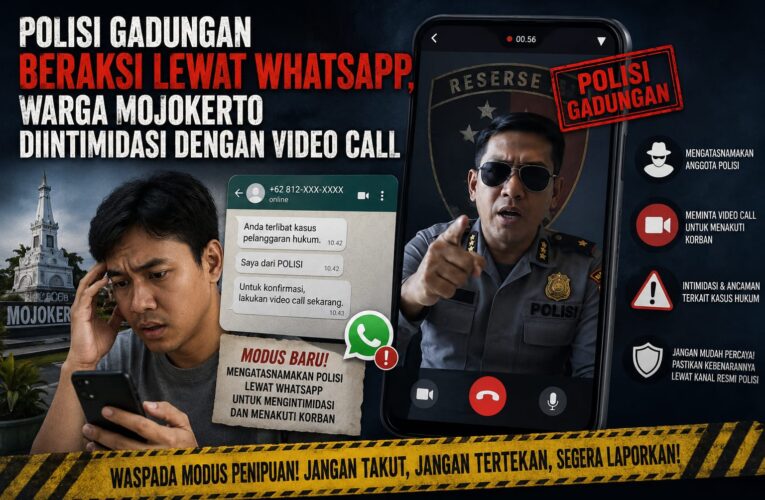 Polisi Gadungan Beraksi Lewat WhatsApp, Warga Mojokerto Diintimidasi dengan Video Call