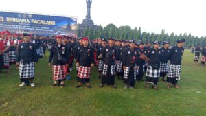 Apel tersebut melibatkan jajaran Kepolisian dan Pecalang