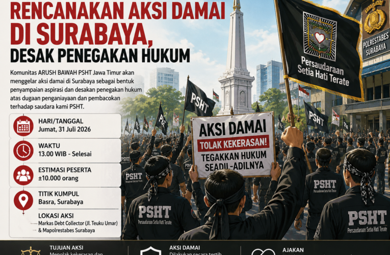 Ribuan Warga PSHT Rencanakan Aksi Damai di Surabaya, Desak Penegakan Hukum
