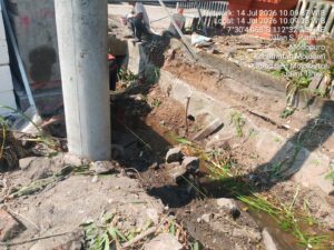 Bukti pembangunan fasilitas jembatan di Depan Sekolah SMP Negeri 2 Mojokerto