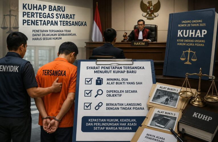 KUHAP Baru Pertegas Syarat Penetapan Tersangka
