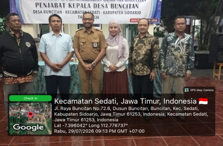 Pelantikan dan Pengambilan Sumpah Pejabat Desa Buncitan Berlangsung Khidmat