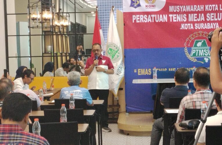 Armuji Terpilih Pimpin PTMSI Surabaya, Bidik Emas Porprov 2027