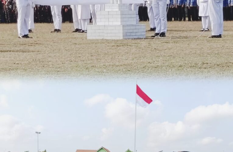 Upacara HUT ke-81 RI di Taman Kabupaten Sidoarjo Meriah dengan Teatrikal Palagan Gunungsari