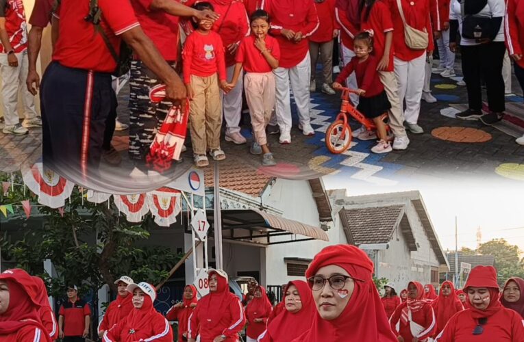 Semarak HUT RI ke-81, Warga Perumahan TNI AL Gelar Jalan Sehat