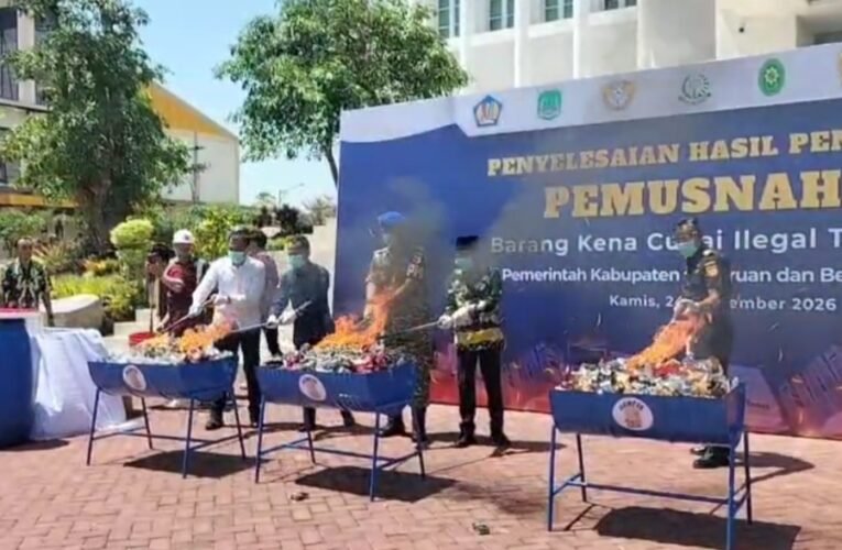 11,7 Ton BKC Ilegal Senilai Rp9,3 Miliar Dimusnahkan di Pasuruan