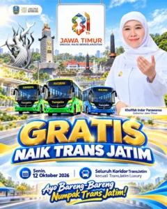 HUT ke-81 Jatim, Trans Jatim Gratis Sehari
